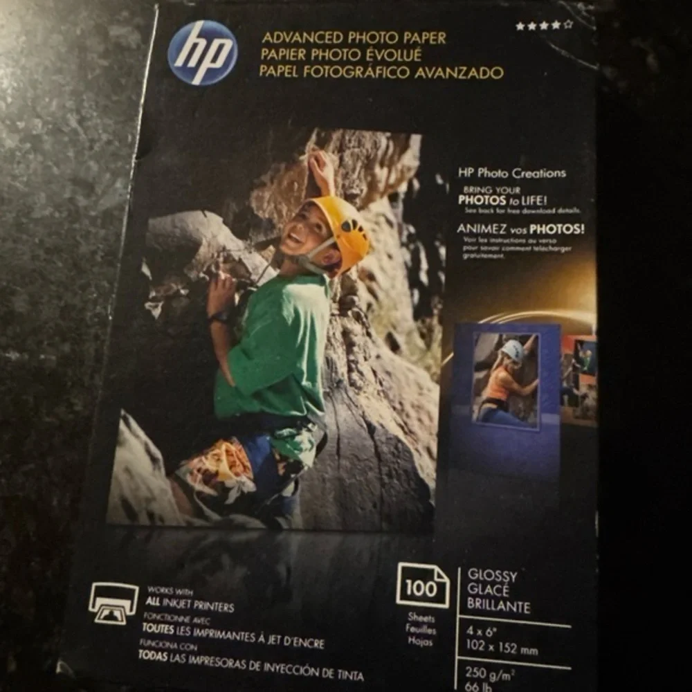 NEW HP Hewlett Packard Q6638A 4 x 6 inch Glossy Printer Paper - 100 Sheets‎